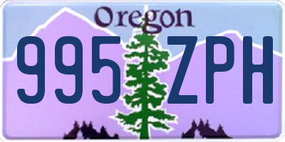 OR license plate 995ZPH