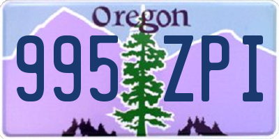OR license plate 995ZPI