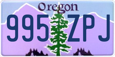 OR license plate 995ZPJ
