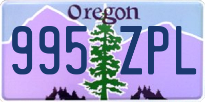 OR license plate 995ZPL