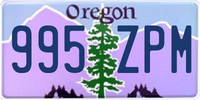 OR license plate 995ZPM