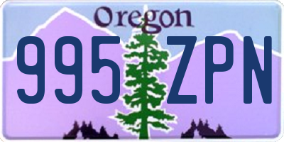 OR license plate 995ZPN