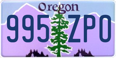OR license plate 995ZPO