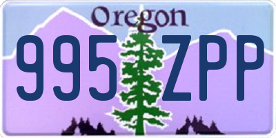OR license plate 995ZPP