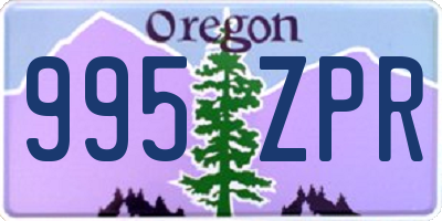 OR license plate 995ZPR