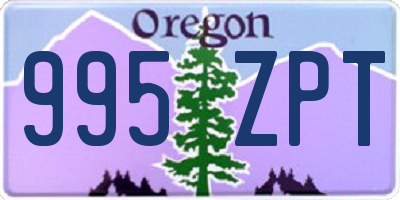 OR license plate 995ZPT