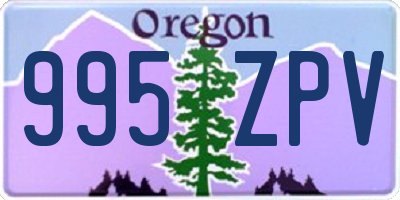 OR license plate 995ZPV