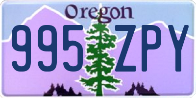 OR license plate 995ZPY