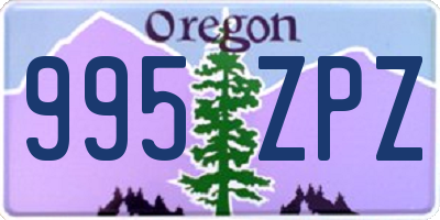 OR license plate 995ZPZ