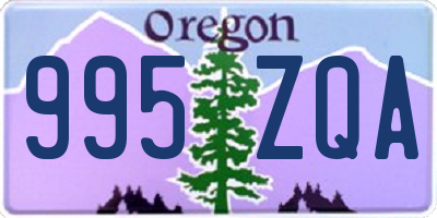 OR license plate 995ZQA