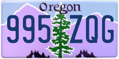 OR license plate 995ZQG