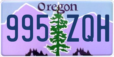 OR license plate 995ZQH