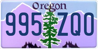 OR license plate 995ZQO