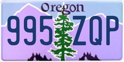 OR license plate 995ZQP