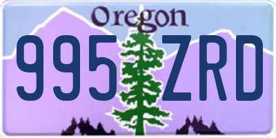 OR license plate 995ZRD