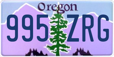 OR license plate 995ZRG