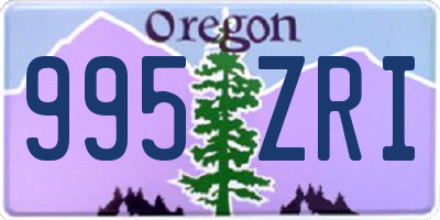 OR license plate 995ZRI