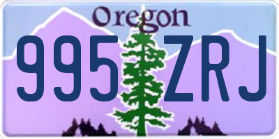 OR license plate 995ZRJ