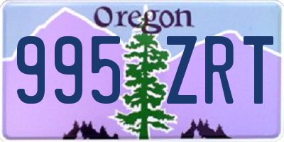 OR license plate 995ZRT