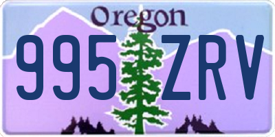 OR license plate 995ZRV