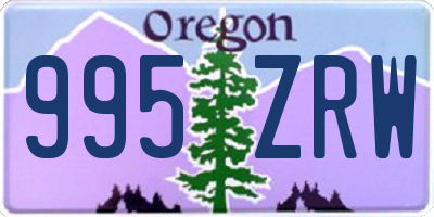 OR license plate 995ZRW