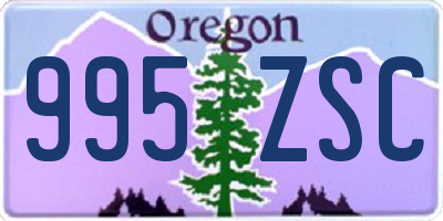 OR license plate 995ZSC