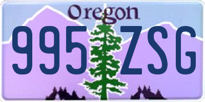 OR license plate 995ZSG