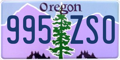 OR license plate 995ZSO