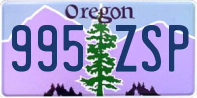 OR license plate 995ZSP