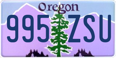 OR license plate 995ZSU