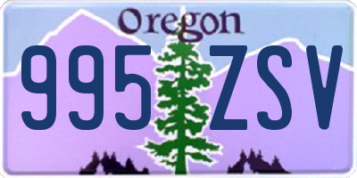 OR license plate 995ZSV