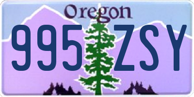 OR license plate 995ZSY