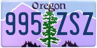 OR license plate 995ZSZ