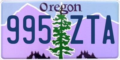 OR license plate 995ZTA