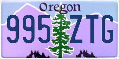 OR license plate 995ZTG