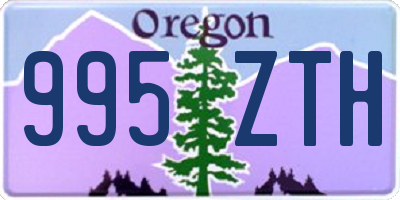 OR license plate 995ZTH