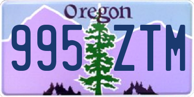 OR license plate 995ZTM