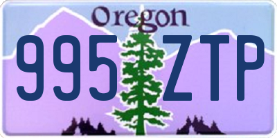OR license plate 995ZTP