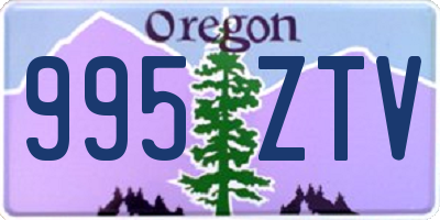 OR license plate 995ZTV