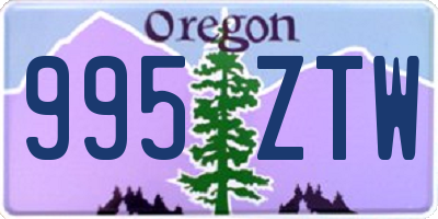 OR license plate 995ZTW