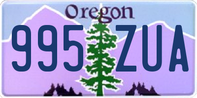 OR license plate 995ZUA