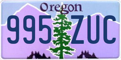 OR license plate 995ZUC