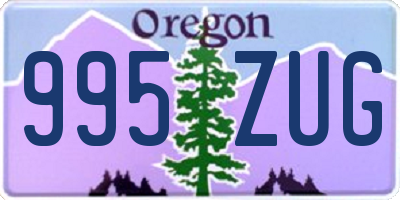 OR license plate 995ZUG