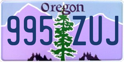 OR license plate 995ZUJ