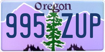 OR license plate 995ZUP
