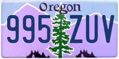 OR license plate 995ZUV