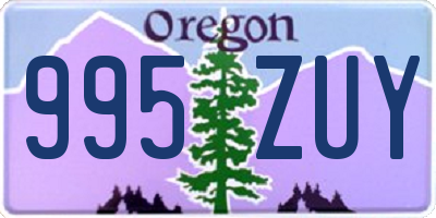 OR license plate 995ZUY