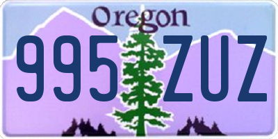 OR license plate 995ZUZ