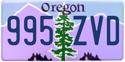 OR license plate 995ZVD