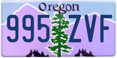 OR license plate 995ZVF